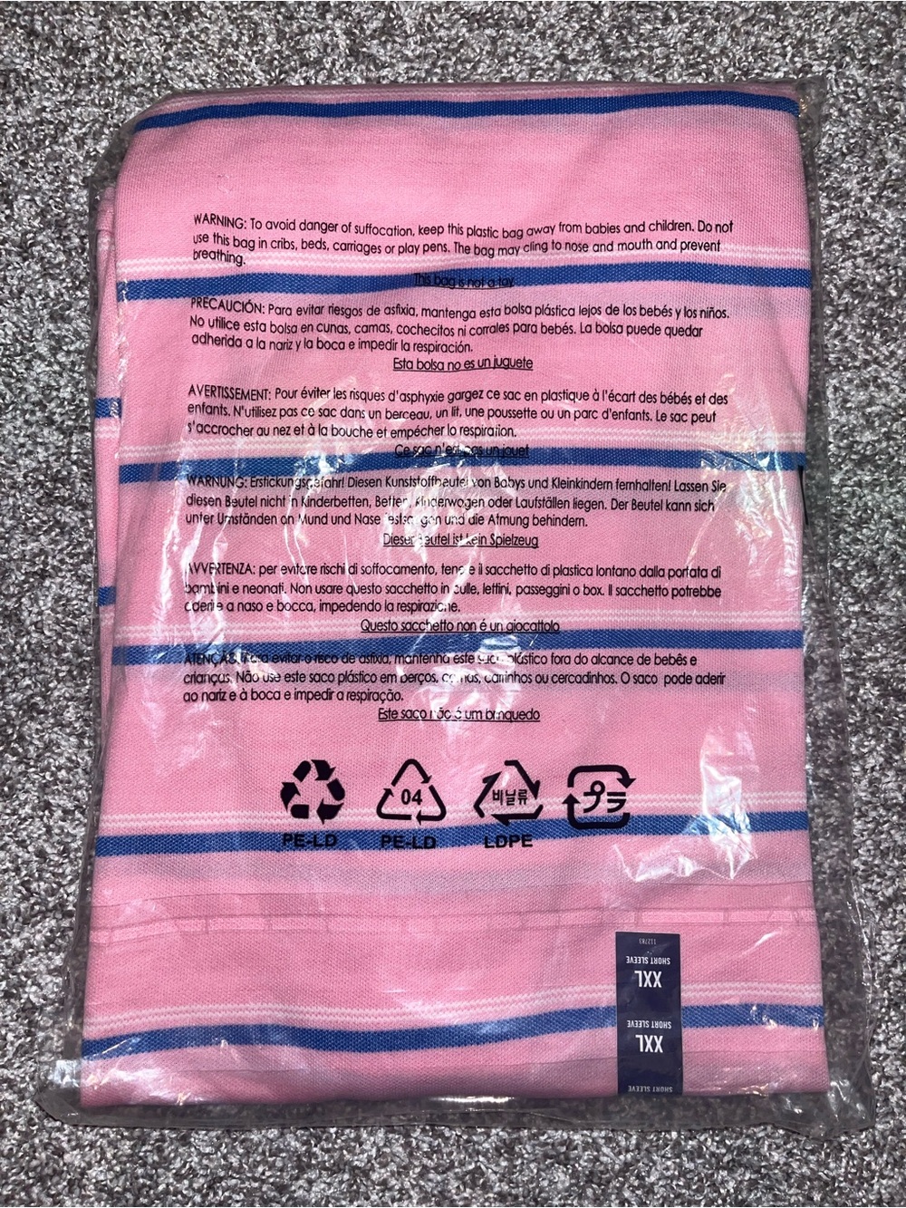 NWT IZOD Advantage Performance Polo Men’s XXL Pink Blue Striped 100% Cotton $56 - Picture 3 of 3